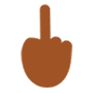 🖕🏾 Emoji Dedo Corazón Hacia Arriba: Tono De Piel Oscuro Medio en Microsoft Windows 10.