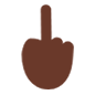 🖕🏿 Emoji Dedo Corazón Hacia Arriba: Tono De Piel Oscuro en Microsoft Windows 10.