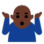 🤷🏿 Emoji Persona Encogida De Hombros: Tono De Piel Oscuro en Microsoft Windows 10.