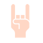 🤘🏻 Emoji Mano Haciendo El Signo De Cuernos: Tono De Piel Claro en Microsoft Windows 10.