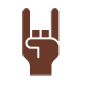 Emoji 🤘🏿 Segno Delle Corna: Carnagione Scura su Microsoft Windows 10.