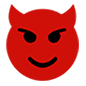 😈 Emoji Cara Sonriendo Con Cuernos en Microsoft Windows 10.