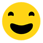 😃 Emoji grinsendes Gesicht mit großen Augen Microsoft Windows 10.