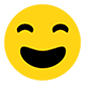 Emoji 😄 Faccina Con Sorriso E Occhi Sorridenti su Microsoft Windows 10.