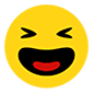 😆 Emoji grinsendes Gesicht mit zusammengekniffenen Augen Microsoft Windows 10.