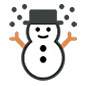 ☃️ Emoji Muñeco De Nieve Con Nieve en Microsoft Windows 10.