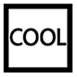 🆒 Emoji Wort „Cool“ in blauem Quadrat Microsoft Windows 10.