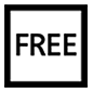 🆓 Emoji Wort „Free“ in blauem Quadrat Microsoft Windows 10.