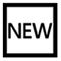 🆕 Emoji Wort „New“ in blauem Quadrat Microsoft Windows 10.