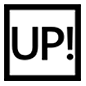 🆙 Emoji Schriftzug „UP!“ im blauen Quadrat Microsoft Windows 10.