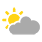 Emoji ⛅ Sole Coperto su Microsoft Windows 10.