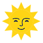 Émoji 🌞 Soleil Avec Visage sur Microsoft Windows 10.