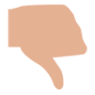 Emoji 👎🏼 Pollice Verso: Carnagione Abbastanza Chiara su Microsoft Windows 10.