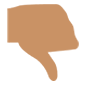 Emoji 👎🏽 Pollice Verso: Carnagione Olivastra su Microsoft Windows 10.