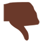 Emoji 👎🏿 Pollice Verso: Carnagione Scura su Microsoft Windows 10.