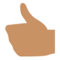 Emoji 👍🏽 Pollice In Su: Carnagione Olivastra su Microsoft Windows 10.