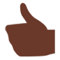 👍🏿 Emoji Polegar Para Cima: Pele Escura na Microsoft Windows 10.