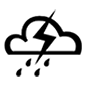 ⛈️ Emoji Wolke mit Blitz und Regen Microsoft Windows 10.