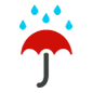☔ Emoji Paraguas Con Gotas De Lluvia en Microsoft Windows 10.