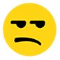 Emoji 😒 Faccina Contrariata su Microsoft Windows 10.