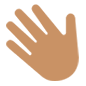 👋🏽 Emoji Mão Acenando: Pele Morena na Microsoft Windows 10.