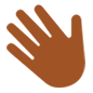 👋🏾 Emoji Mão Acenando: Pele Morena Escura na Microsoft Windows 10.