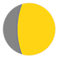 🌔 Emoji Luna Gibosa Creciente en Microsoft Windows 10.