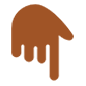 👇🏾 Emoji Dorso Da Mão Com Dedo Indicador Apontando Para Baixo: Pele Morena Escura na Microsoft Windows 10.