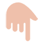 ☟ Emoji Apontador para baixo em branco na Microsoft Windows 10.