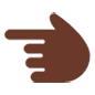 Emoji 👈🏿 Indice Verso Sinistra: Carnagione Scura su Microsoft Windows 10.