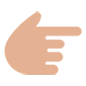 👉🏼 Emoji nach rechts weisender Zeigefinger: mittelhelle Hautfarbe Microsoft Windows 10.