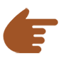 👉🏾 Emoji Dorso De Mano Con índice A La Derecha: Tono De Piel Oscuro Medio en Microsoft Windows 10.