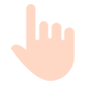👆🏻 Emoji nach oben weisender Zeigefinger von hinten: helle Hautfarbe Microsoft Windows 10.