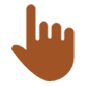 ☝🏾 Emoji Dedo índice Hacia Arriba: Tono De Piel Oscuro Medio en Microsoft Windows 10.