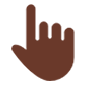 ☝🏿 Emoji Dedo índice Hacia Arriba: Tono De Piel Oscuro en Microsoft Windows 10.