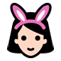👯🏻 Emoji Personas Con Orejas De Conejo: Tono De Piel Claro en Microsoft Windows 10.