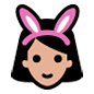 👯🏼 Emoji Personas Con Orejas De Conejo: Tono De Piel Claro Medio en Microsoft Windows 10.