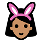 👯🏽 Emoji Personas Con Orejas De Conejo: Tono De Piel Medio en Microsoft Windows 10.