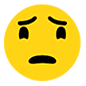 Emoji 😟 Faccina Preoccupata su Microsoft Windows 10.