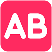 🆎 Emoji Großbuchstaben AB in rotem Quadrat Microsoft Windows 11 22H2.