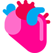 🫀 Emoji Corazón anatómico en Microsoft Windows 11 22H2.