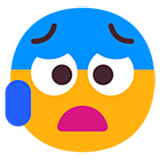 😰 Emoji besorgtes Gesicht mit Schweißtropfen Microsoft Windows 11 22H2.