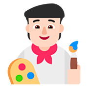 Emoji 🧑🏻‍🎨 Artista: Carnagione Chiara su Microsoft Windows 11 22H2.