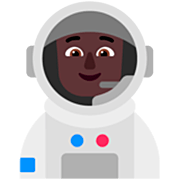🧑🏿‍🚀 Emoji Astronauta: Pele Escura na Microsoft Windows 11 22H2.