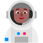 🧑🏾‍🚀 Emoji Astronauta: Pele Morena Escura na Microsoft Windows 11 22H2.
