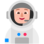 Émoji 🧑🏼‍🚀 Astronaute : Peau Moyennement Claire sur Microsoft Windows 11 22H2.