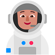 Emoji 🧑🏽‍🚀 Astronauta: Carnagione Olivastra su Microsoft Windows 11 22H2.