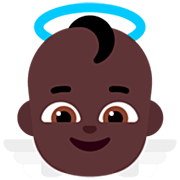 👼🏿 Emoji Bebê Anjo: Pele Escura na Microsoft Windows 11 22H2.