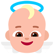 👼🏼 Emoji Bebé ángel: Tono De Piel Claro Medio en Microsoft Windows 11 22H2.