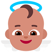 👼🏽 Emoji Bebê Anjo: Pele Morena na Microsoft Windows 11 22H2.